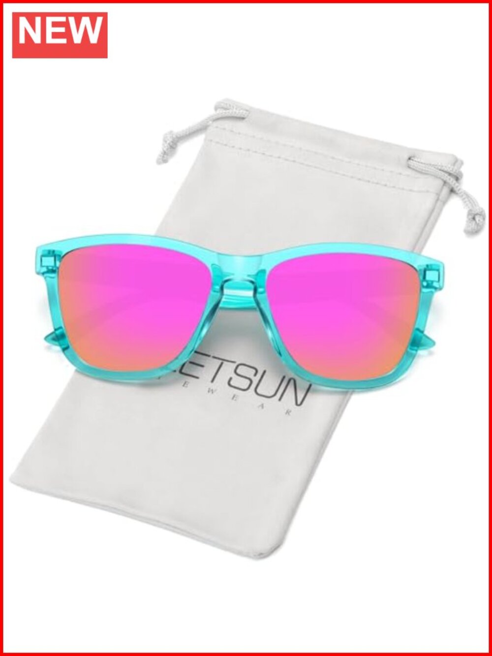 Polarized Sunglasses Retro Square Full Frame UV Protection TAC Lens